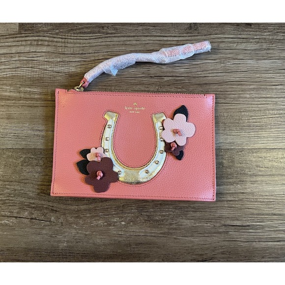 KATE SPADE NY On Purpose Embellished Mini Leather Wristlet, NWOT